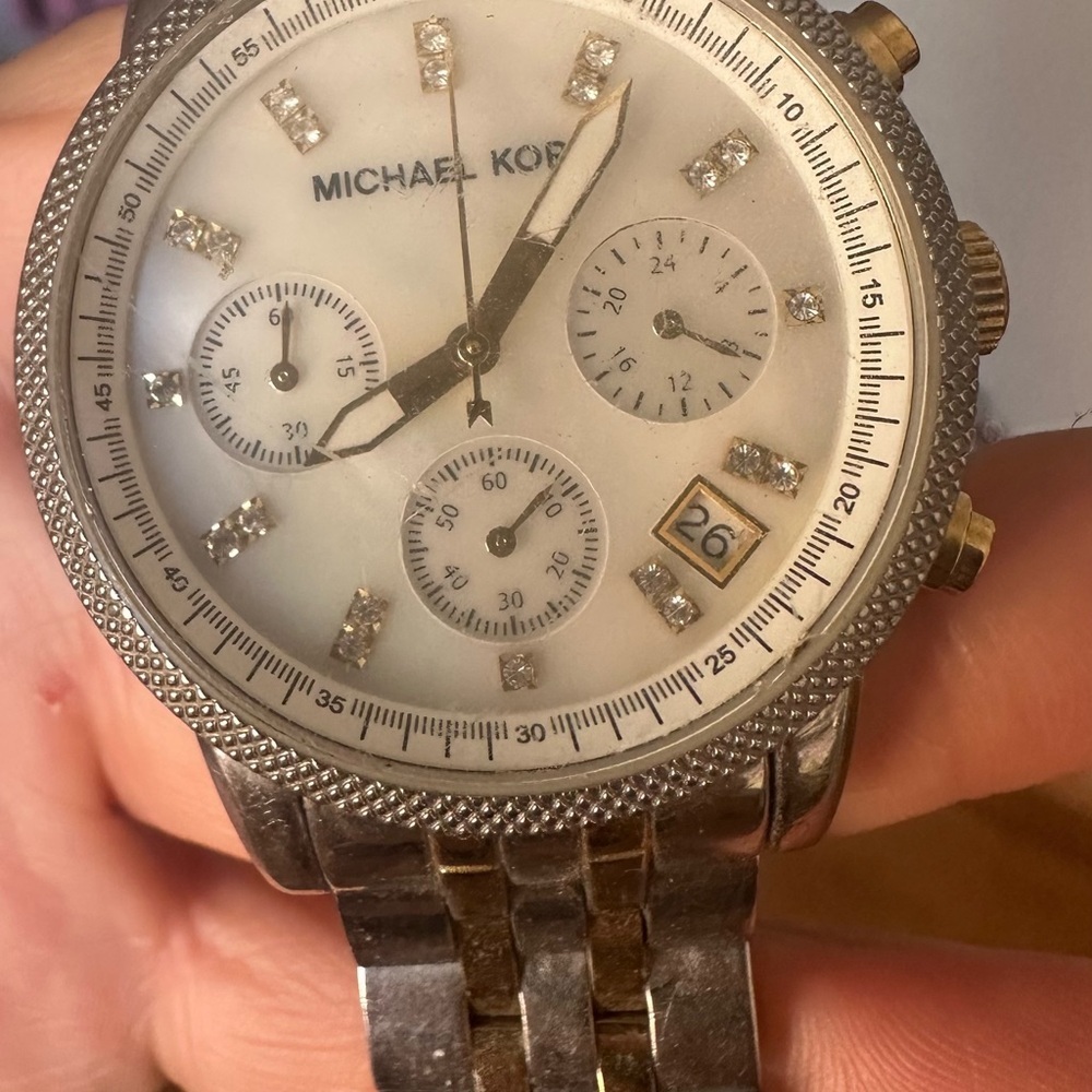 Michael Kors Two-Tone Chronograph Ladies’ Watch “As-Is” condition - Picture 4 of 9